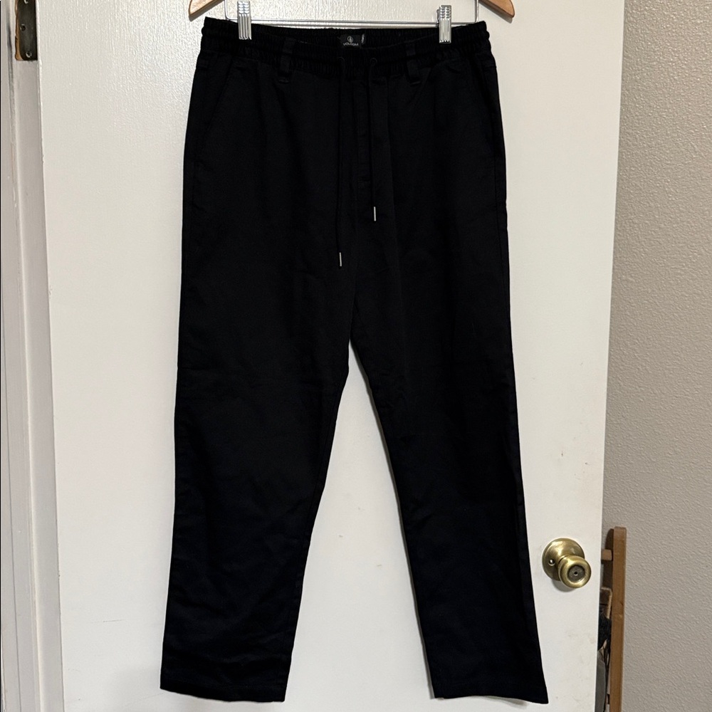 Volcom Black Elastic Waist Pants sz M